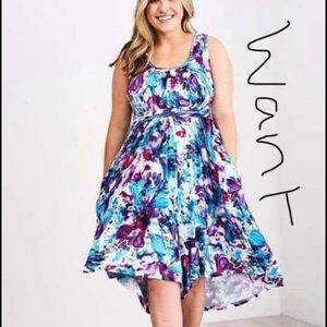 Want Standard Watercolor & Boysenberry Romper